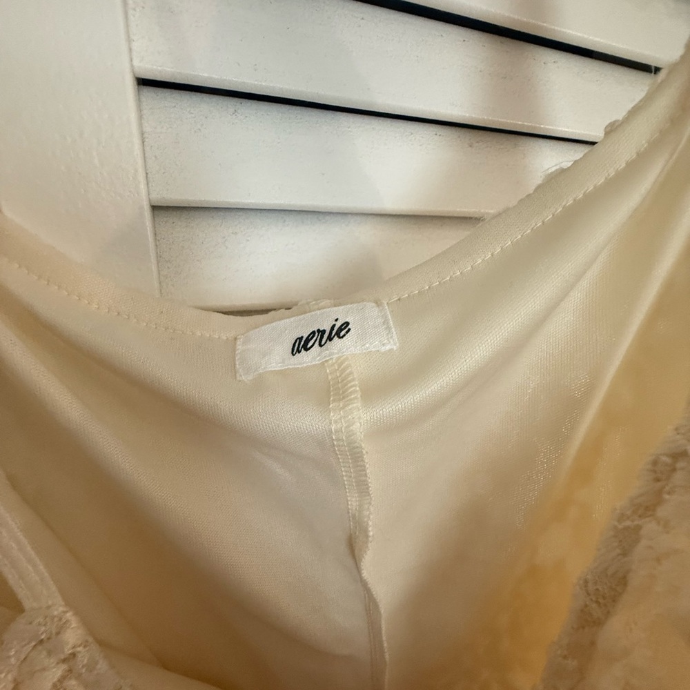 Aerie Cream Lace Maxi Dress - Picture 4 of 7